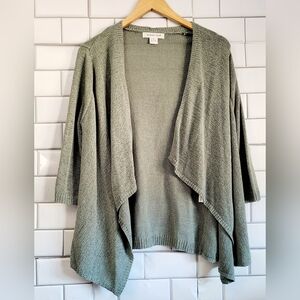 August Silk Ladies Medium Weight Open Front Drape Waterfall Hem Cardigan Acrylic
